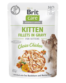 BRIT CARE Fillets in Jelly Pouch Kitten Choice Chicken 24x85g con pollo per gattini