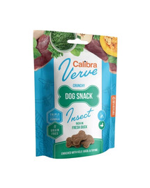 CALIBRA Dog Verve Crunchy Snack Insect&Fresh Duck 150g bocconcini senza cereali con insetti e anatra