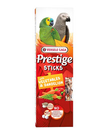 VERSELE-LAGA Prestige Sticks 2pz con vegetali e tarassaco per pappagalli di grossa taglia 140g