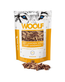 WOOLF Soft Chicken With Cod Sandwich 100g panini morbidi di pollo e merluzzo