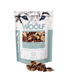 WOOLF Chicken And Cod Sushi 100g sushi con pollo e merluzzo