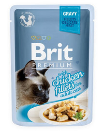 BRIT Premium Cat Fillets in Gravy cibo umido di pollo per gatti 24x85 g