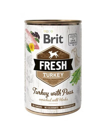 BRIT FRESH turkey & peas 400 g cibo umido tacchino e piselli