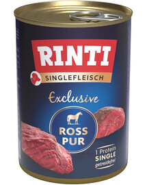 RINTI Singlefleisch Exclusive Horse Pure alimento monoproteico cavallo 400g