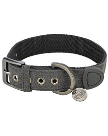 TRIXIE CityStyle collare in cotone per cani XS–S: 25–32 cm/25 mm nero, largo
