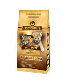 WOLFSBLUT Wild Duck Puppy per cuccioli con anatra e patate 12,5 kg