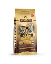 WOLFSBLUT Wild Duck Large Breed Puppy per cuccioli di taglia grande con anatra 12,5 kg