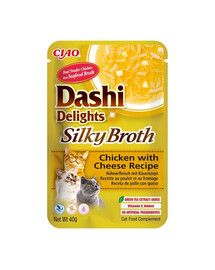 INABA Cat Dashi Delights Silky Broth Pollo e formaggio 40g