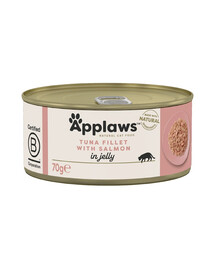 APPLAWS Cat Tuna Fillet & Salmon in Jelly Tonno e salmone in gelatina 70g