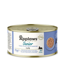APPLAWS Cat Senior Tuna Fillet with Sardine Tonno con sardine per gatti anziani 70g