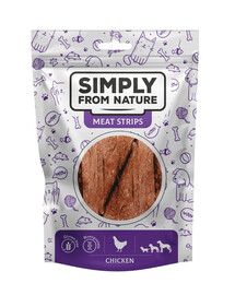 SIMPLY FROM NATURE Meat Strips Strisce di carne di pollo per cani 80g