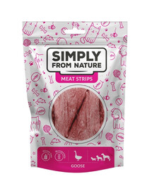 SIMPLY FROM NATURE Meat Strips Strisce di carne d'oca per cani 80g