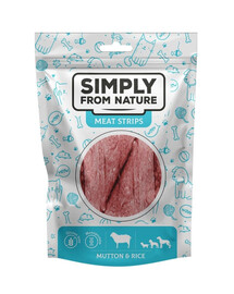 SIMPLY FROM NATURE Meat Strips Strisce di carne con montone e riso per cani 80g