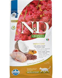 FARMINA N&D Cat Quinoa Adult skin & coat quail, coconut 1,5 kg
