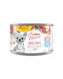 CALIBRA Dog Verve GF Adult Small Beef&Chicken 200g Alimento umido senza cereali con manzo e pollo per cani di piccola taglia