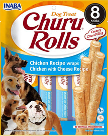 INABA Churu Rolls Chicken 8x12g wraps con pollo e formaggio per cani