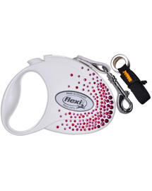 FLEXI Glam Splash Pink M Taśma 5m biała
