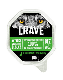 CRAVE Paté di agnello e manzo in vaschetta per cani 150g