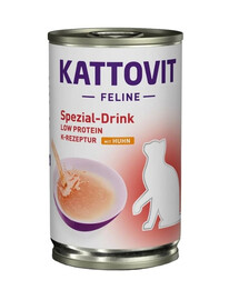 KATTOVIT Cat Diet Drinks Niere-Renal Low Protein pollo 135 ml