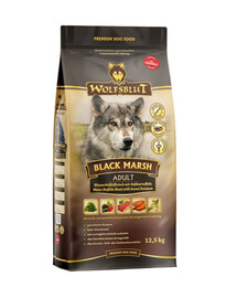 WOLFSBLUT Black Marsh Adult Alimento secco per cani con carne di bufalo d'acqua e patate dolci 12,5 kg