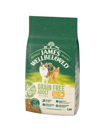 JAMES WELLBELOVED Adult 1,5 kg alimento secco completo senza cereali per gatti adulti da 1 a 7 anni ricco di tacchino