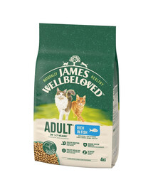 JAMES WELLBELOVED Adult 4 kg alimento secco completo per gatti adulti 1-7 anni ricco di pesce