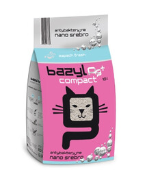 BAZYL Ag+ Compact Fresh 10 L Lettiera bentonitica profumata con nano argento per gatti