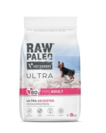 RAW PALEO Ultra Pork Mini Adult con maiale per cani di razza piccola 60g