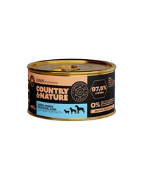 COUNTRY&NATURE Cibo umido senza cereali salmone con spinaci 410 g
