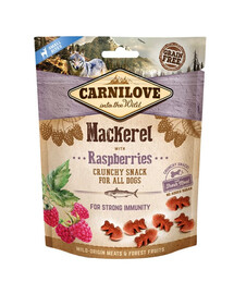 CARNILOVE Crunchy snacks croccanti con sgombro e lamponi 200g