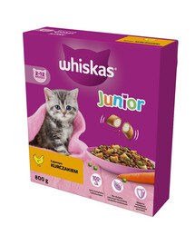 WHISKAS Junior 800g Alimento secco completo per gattini con delizioso pollo