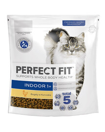 PERFECT FIT (Indoor 1+) 750 g Ricco di pollo - cibo secco per gatti che vivono in casa