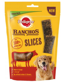 PEDIGREE Ranchos Slices 60g Snack per cani con manzo