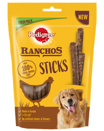 PEDIGREE Ranchos Sticks 60g Bastoncini per cani con fegato di pollo