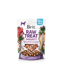 BRIT Raw Treat Freeze Dried Immunity 40 g bocconcini liofilizzati di agnello e pollo con probiotici per cani