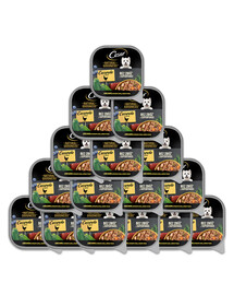 CESAR Natural Goodness in vaschetta 16x100g Alimento umido completo per cani adulti con pollo guarnito con zucchine, frutti di bosco ed erbe in salsa