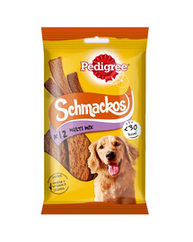 PEDIGREE Schmackos Multi Mix 86g snack con manzo sotto forma di strisce per cani