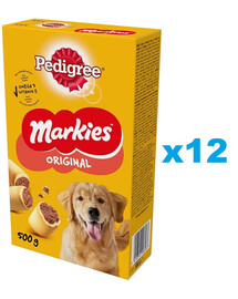 PEDIGREE Markies Original 12x500g Biscotti croccanti per cani adulti