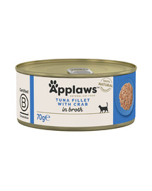 APPLAWS Cibo umido per gatti Tonno e granchio 70g