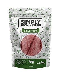 SIMPLY FROM NATURE Meat Strips Strisce di carne di manzo per cani 80g
