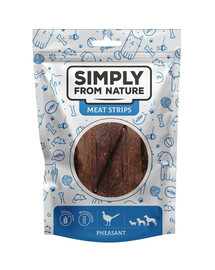 SIMPLY FROM NATURE Meat Strips Strisce di carne di fagiano per cani 80g