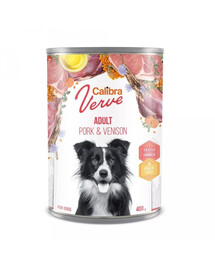 CALIBRA Dog Verve GF Adult Pork&Venison 400g cibo umido senza cereali con maiale e cervo per cani