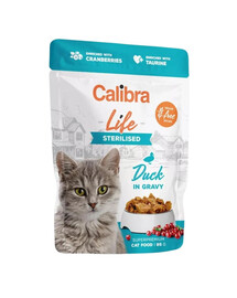 CALIBRA Cat Life Pouch Sterilised Duck in gravy 85g anatra in salsa per gatti sterilizzati