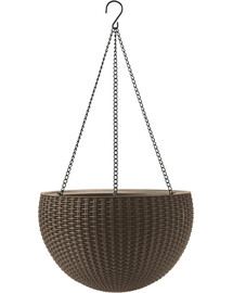 CURVER Vaso rotondo da appendere in stile rattan
