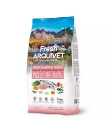 ARQUIVET Fresh Crocchette semi-umide per cani salmone e tacchino 10 kg
