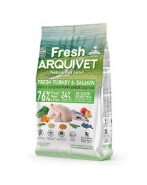 ARQUIVET Fresh Puppy Junior Cibo umido per cuccioli Tacchino e Salmone 2,5 kg