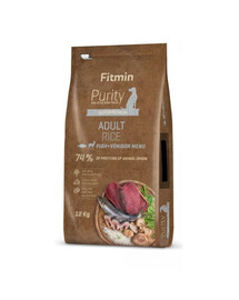 FITMIN Dog Purity rice adult fish & venison 12kg