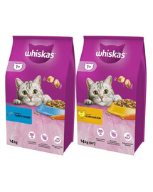 WHISKAS Adult Pollo 14kg + WHISKAS Adult Tonno 14 kg