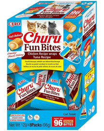 INABA Churu Cat Fun Bites Chicken with Tuna 8x12g wraps con pollo e tonno per gatti