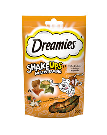 DREAMIES ShakeUps Multivitamins 55g snack per gatti con pollo, anatra ed erba gatta